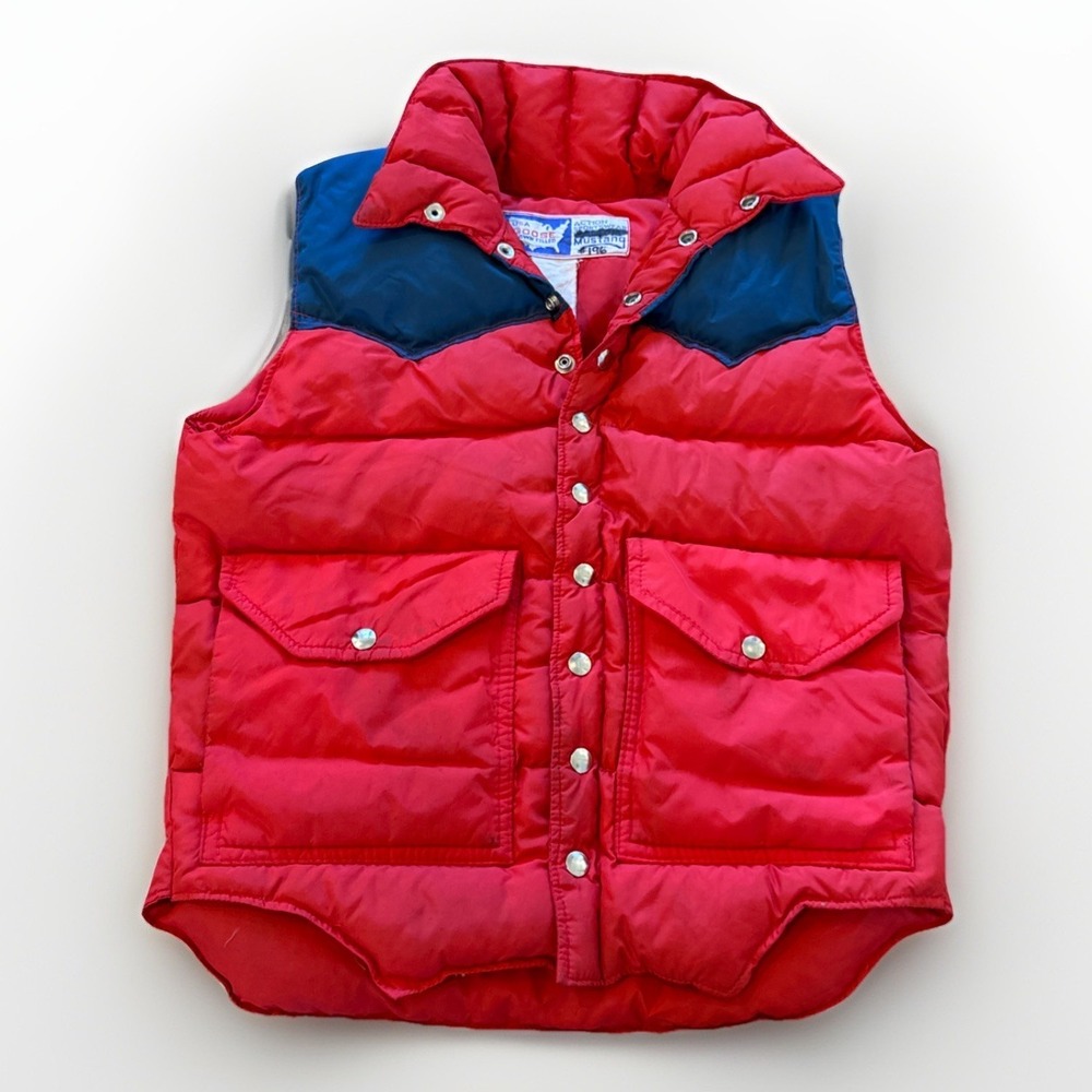 Vintage Action Sportswear Vest Mens M Retro Goose Down 70s 80s Ski Colorblock